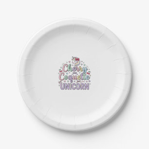 Einhorn Kirsche Kokette Einhorn Original Zazzle De Pappteller