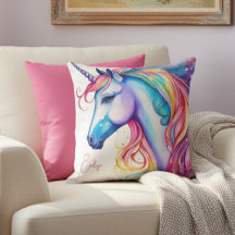 Einhorn Kissen mit individuellem Namen
