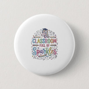 Einhorn-Klassenzimmer voller Glitzer Original-Werb Button
