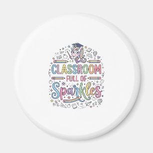 Einhorn-Klassenzimmer voller Glitzer Original-Werb Magnet