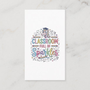 Einhorn-Klassenzimmer voller Glitzer Original-Werb Visitenkarte