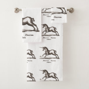 Einhorn-Klassik-Kreatur, die magisches Woodland lä Badhandtuch Set