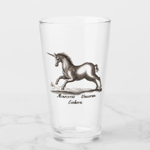Einhorn-Klassik-Kreatur, die magisches Woodland lä Glas