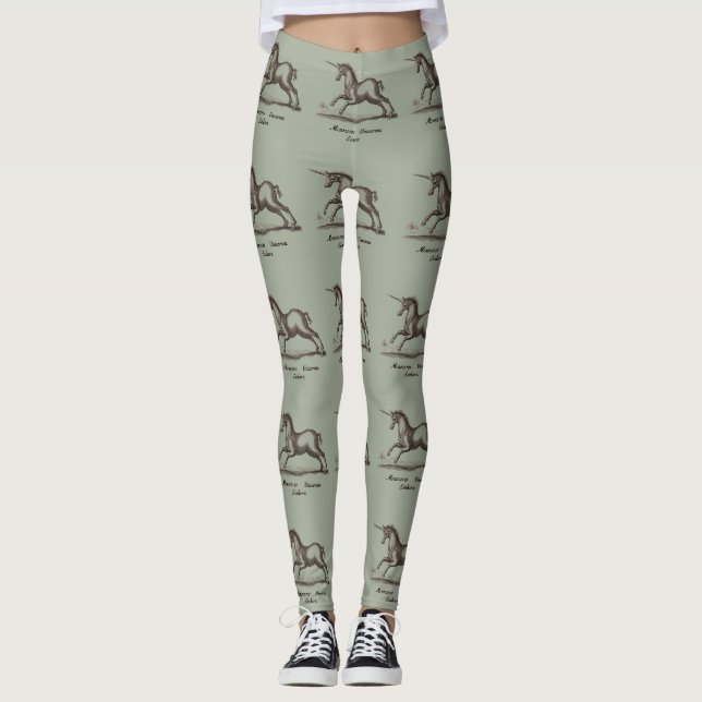 Einhorn-Klassik-Kreatur, die magisches Woodland lä Leggings (Vorderseite)