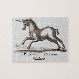 Einhorn-Klassik-Kreatur, die magisches Woodland lä Puzzle