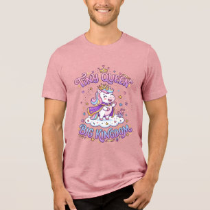 Einhorn Kleine Königin Großes Königreich Geschenki Tri-Blend Shirt