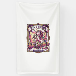 Einhorn Kleines Horn Großer Klang Stylishes Merch Banner