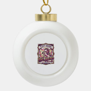 Einhorn Kleines Horn Großer Klang Stylishes Merch Keramik Kugel-Ornament