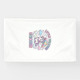 Einhorn Kleines Wetter Einhorn Grafikdesign Weiß Banner
