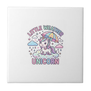 Einhorn Kleines Wetter Einhorn Grafikdesign Weiß Fliese