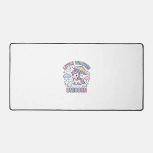 Einhorn Kleines Wetter Einhorn Grafikdesign Weiß Schreibtischunterlage