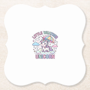 Einhorn Kleines Wetter Einhorn Grafikdesign Weiß Untersetzer