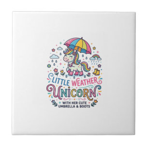 Einhorn Kleines Wetter Einhorn Trend-Shirt Grafik Fliese