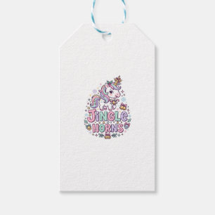 Einhorn Klingelhörner Charmante Bekleidung Grafik_ Geschenkanhänger