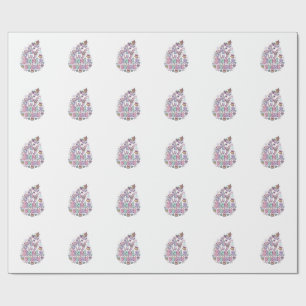Einhorn Klingelhörner Charmante Bekleidung Grafik_ Geschenkpapier