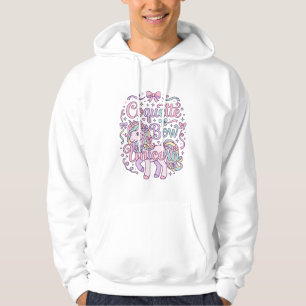 Einhorn Kokette Schleife Einhorn Süße Pastell Graf Hoodie