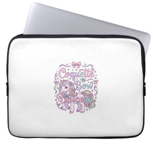 Einhorn Koketter Bogen Einhorn Süß Pastell Grafik  Laptopschutzhülle