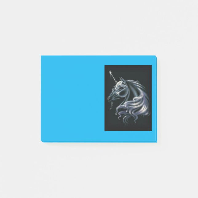 Einhorn-Kopf Post-it Klebezettel (Vorderseite)