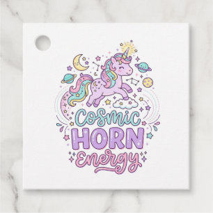 Einhorn Kosmische Horn Energie Süße Pastell Grafik Geschenkanhänger