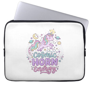 Einhorn Kosmische Horn Energie Süße Pastell Grafik Laptopschutzhülle