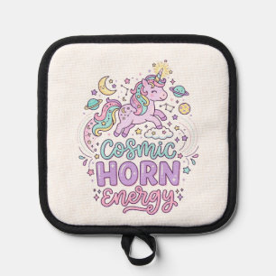 Einhorn Kosmische Horn Energie Süße Pastell Grafik Topflappen