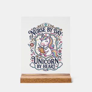 Einhorn-Krankenschwester bei Tag Einhorn von Herze Acrylschild