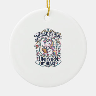 Einhorn-Krankenschwester bei Tag Einhorn von Herze Keramik Ornament