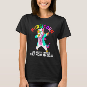 Einhorn-Krankenschwester Lustige Nursicorn Regenbo T-Shirt