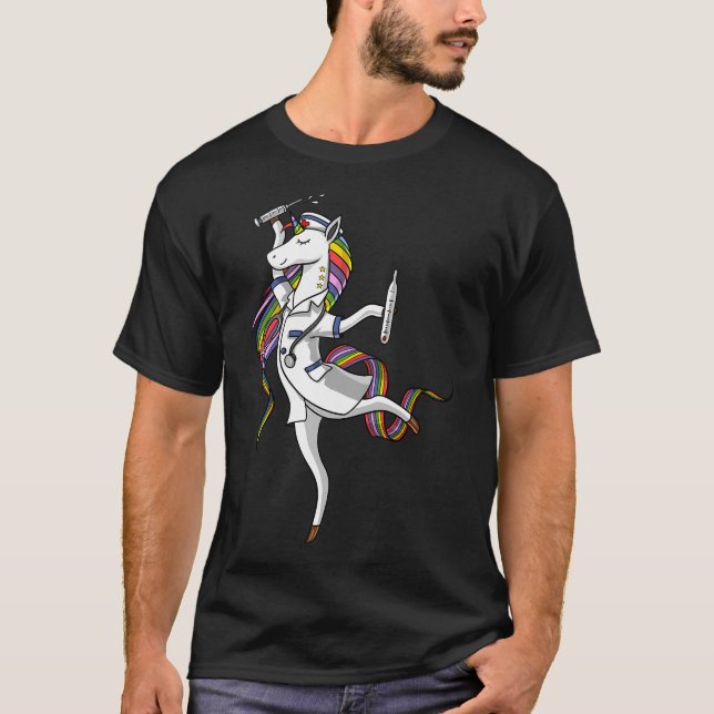 Einhorn-Krankenschwester T-Shirt (Vorderseite)