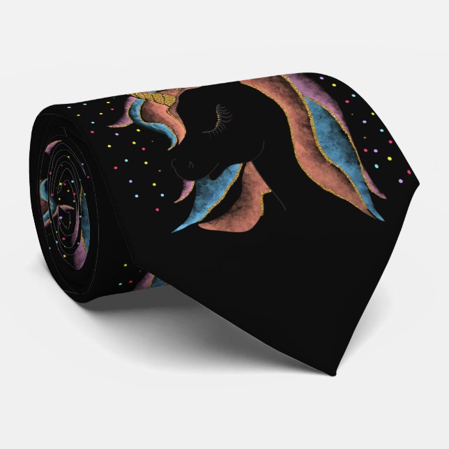 Einhorn Krawatte (Gerollt)