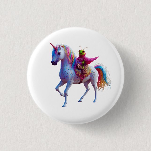 Einhorn-Kreatur  Button (Vorderseite)