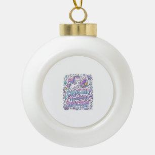 Einhorn Kristall Heilung Einhorn Geschenkidee Vekt Keramik Kugel-Ornament
