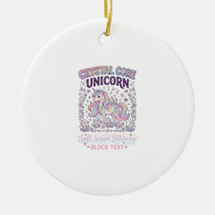 Einhorn Kristallkern Einhorn Niedlich Vektor Desig Keramik Ornament