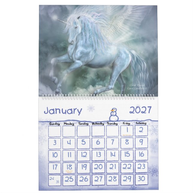 Einhorn-Kunst-Kalender 2012 Kalender (Jan 2027)