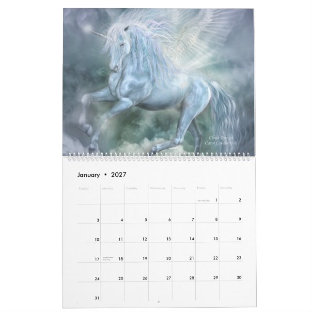 Einhorn-Kunst-Kalender 2015 Kalender (Jan 2027)