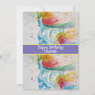 Einhorn Kunst Kinder Mädchen Geburtstagseinladung  Einladung