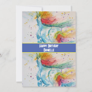 Einhorn Kunst Kinder Mädchen Geburtstagseinladung  Einladung