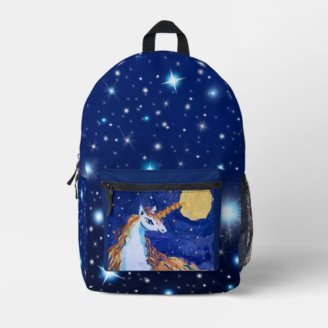 Einhorn "Kunst von Kindern" Bedruckter Rucksack (Vorderseite)