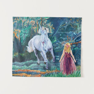Einhorn-Kunst Wandteppich