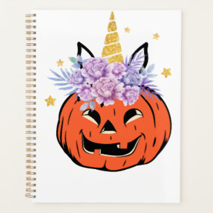 Einhorn-Kürbis-Halloween-Design Planer