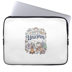 Einhorn Lagerfeuer Einhorn Premium Vektor Aufklebe Laptopschutzhülle