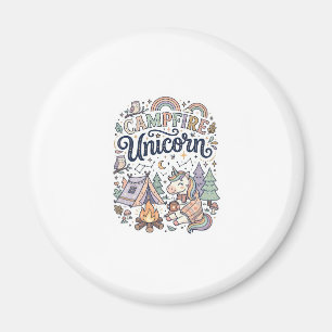 Einhorn Lagerfeuer Einhorn Premium Vektor Aufklebe Magnet