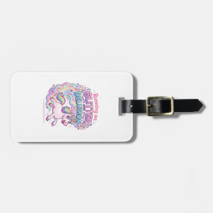 Einhorn läuft auf Glitter und Illusion Bezaubernd  Gepäckanhänger