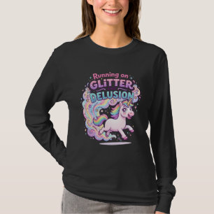 Einhorn läuft auf Glitter und Illusion Bezaubernd T-Shirt