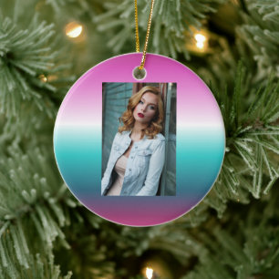 Einhorn-Lavendel-aquamarine Omertürkis-Meerjungfra Keramik Ornament