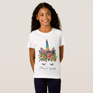 Einhorn-Leine mit Regenbogenofen T-Shirt