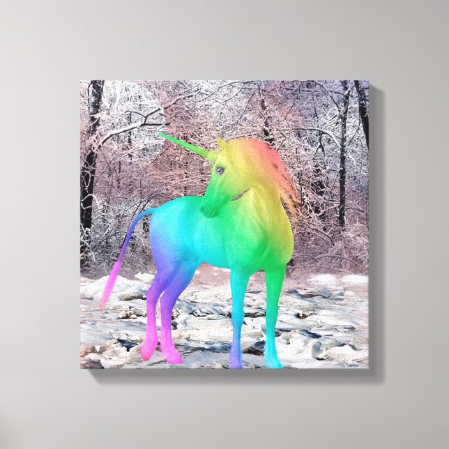Einhorn Leinwanddruck (Vorderseite)