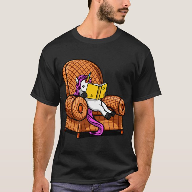 Einhorn Lesebücher T-Shirt (Vorderseite)