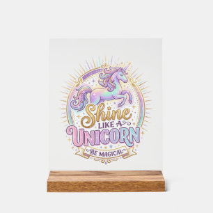 Einhorn Leuchte wie ein Einhorn POD Fertig Marketp Acrylschild