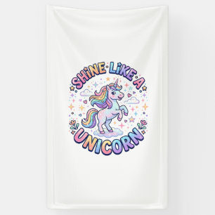 Einhorn leuchtet wie ein Einhorn Grafikdesign T-Sh Banner